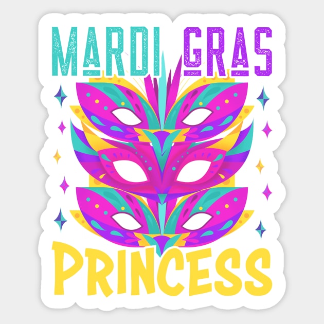 Family Matching Mardi Gras Princess Carnival Costume Sticker by star trek fanart and more